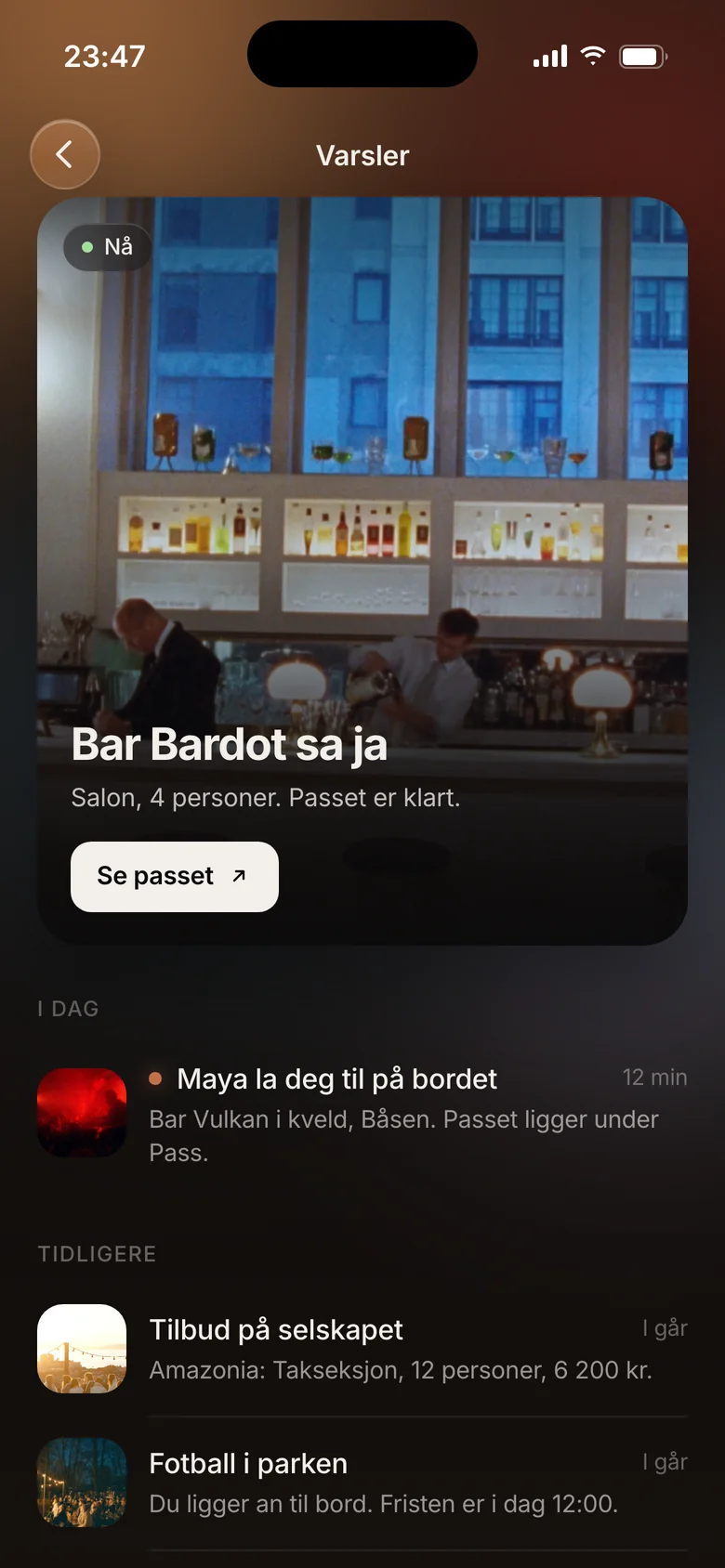 Varsler i ENTR
